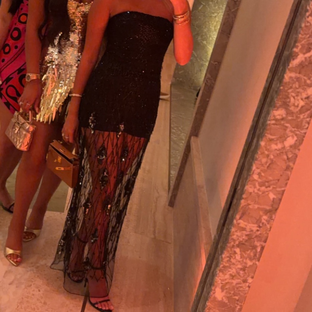Afew rahul mishra  black sequin dress